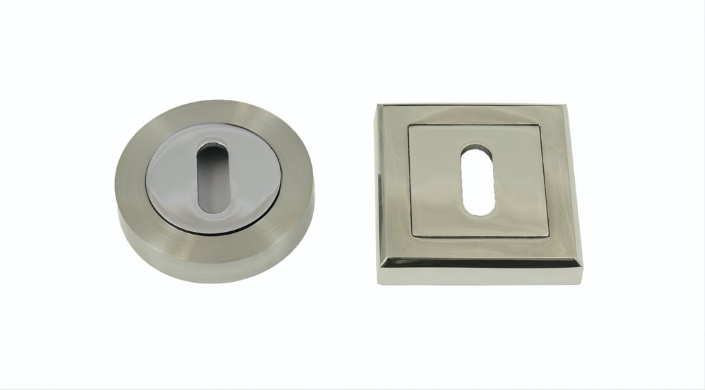Satin Nickel / Polished Chrome Escutcheon
