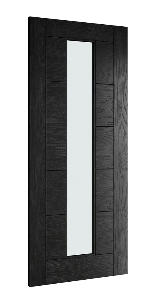 HP12 Clear Glazed Brushed Black Oak