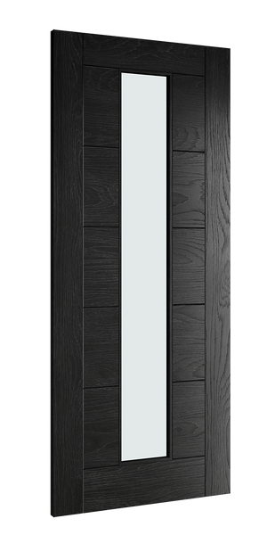 HP12 Clear Glazed Brushed Black Oak