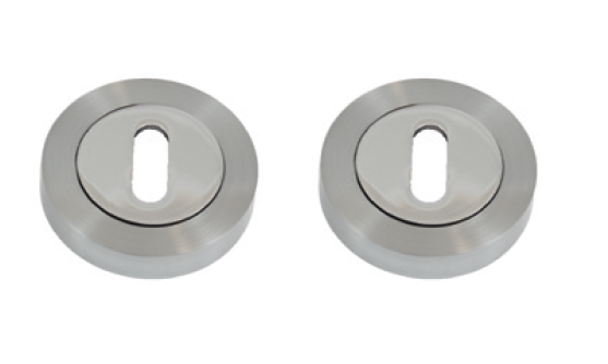 Satin Chrome / Polished Chrome Escutcheon