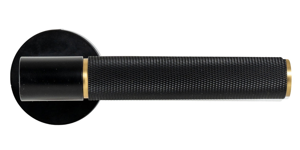Tory Handles - Matt Black and Brass