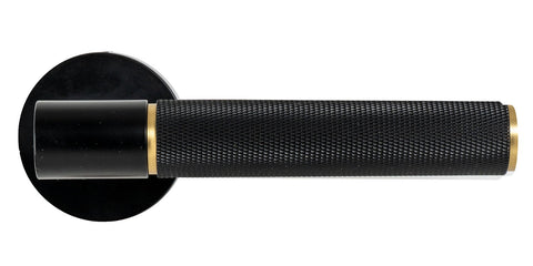 Tory Handles - Matt Black and Brass