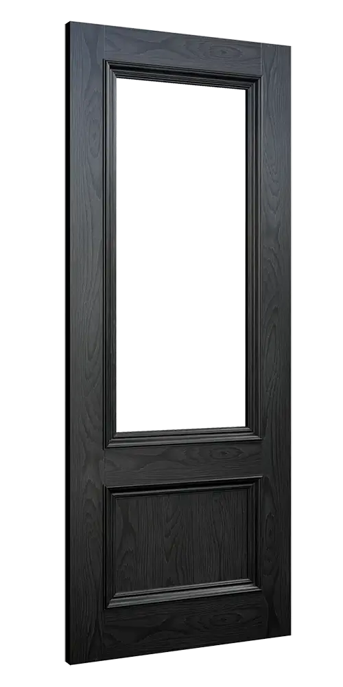 WR2 Clear Glazed Brushed Black Oak