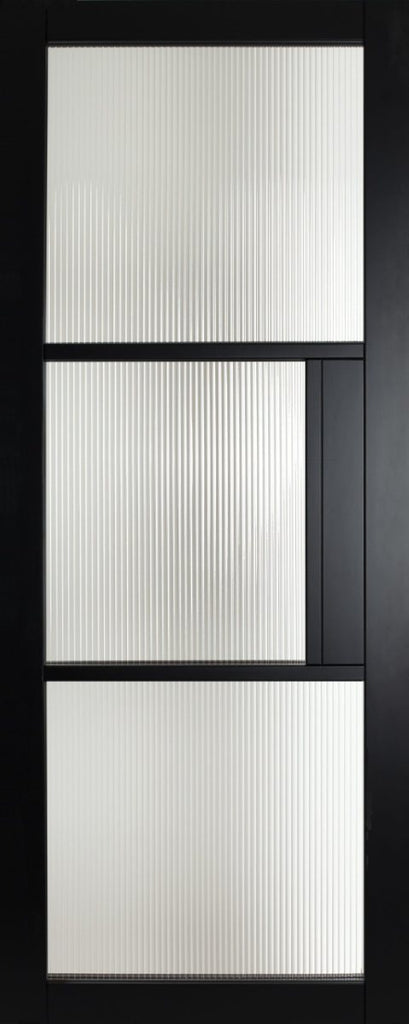 Berkeley Black 3 Pane with Reeded Glass