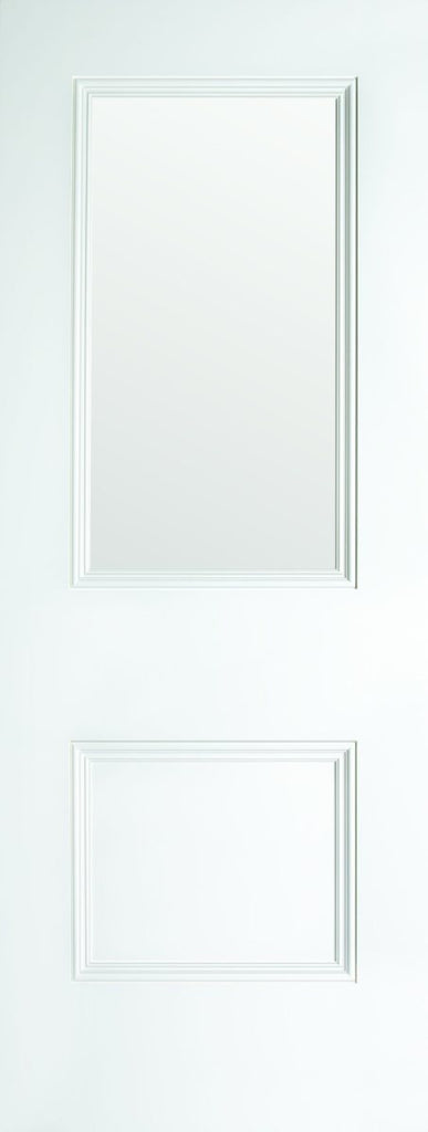 Paris 2 Panel Primed White Clear Glass