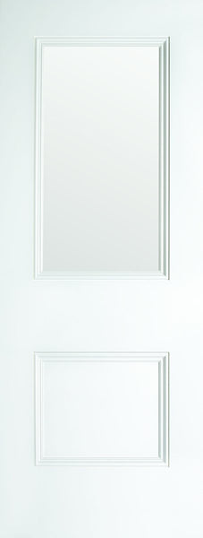 Paris 2 Panel Primed White Clear Glass