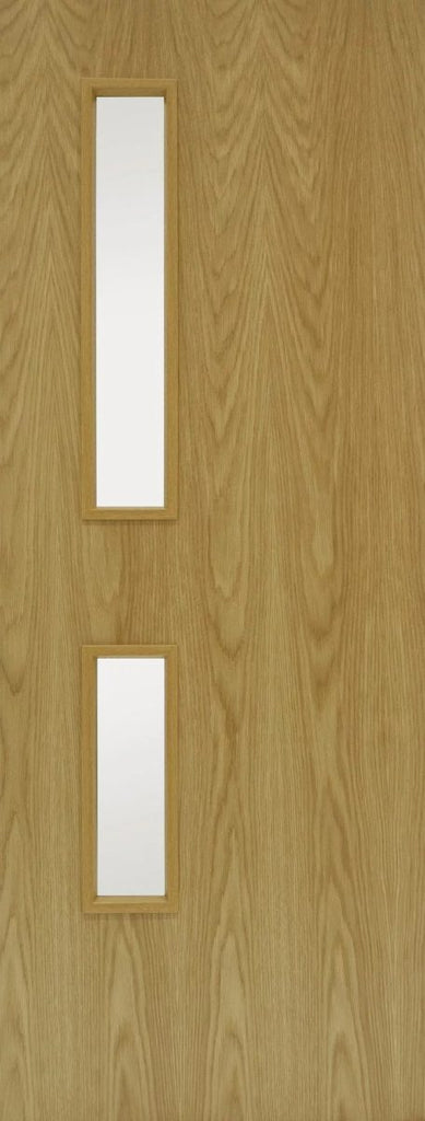 FD30 Oak 2 Glazed ope GC05 (clear glass) - Natural