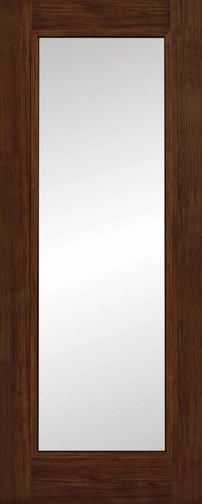 Shaker Luxury Laminate Walnut Clear Glass - Natural