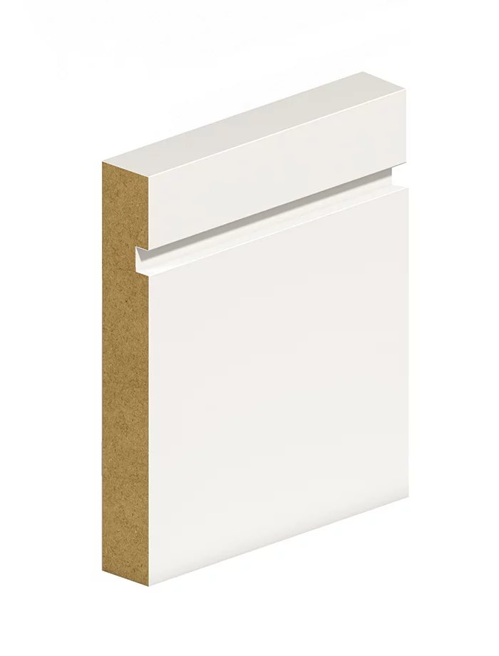 Sam Primed MDF Shaker Skirting (groove 5x5)