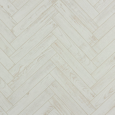 Chateau Herringbone Chestnut White