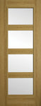 Shaker 4P Luxury Laminate Limed Oak Clear Glass