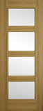 Shaker 4P Luxury Laminate Limed Oak Clear Glass