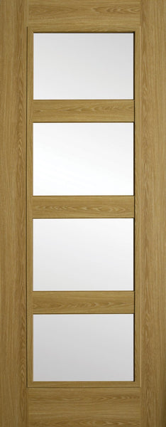 Shaker 4P Luxury Laminate Limed Oak Clear Glass