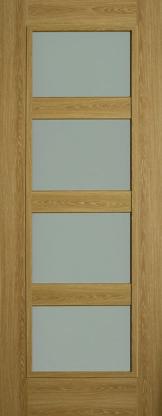 Shaker 4P Luxury Laminate Limed Oak Opal Lam Glass