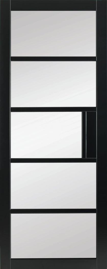 Mayfair Belgravia Clear Glass Primed Black