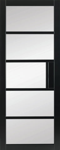 Mayfair Belgravia Clear Glass Primed Black