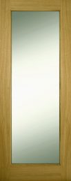 Contract Oak 1 Lite Frosted Varnished